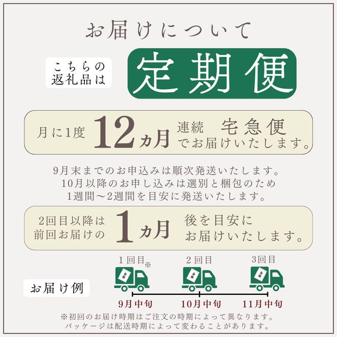 【定期便全12回】【順次発送中】◇令和6年産 新米◇木露ファーム 余市産 ゆめぴりか（玄米） 3kg_Y067-0177