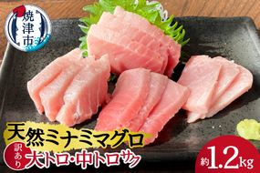 a30-227　天然ミナミマグロ 訳あり 大トロ 中トロ(サク) 詰合せ 約1.2Kg入り