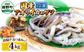 イカの王様★アオリイカのゲソ 4kg アオリイカ ゲソ 500g×8パック 4000g 4キロ イカ いか 烏賊 魚介類 げそ いかげそ 焼き 唐揚げ おつまみ 美味しい 柔らかい
