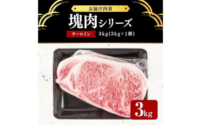 塊肉シリーズ サーロイン 計3kg(3kg×1個) wb84-001