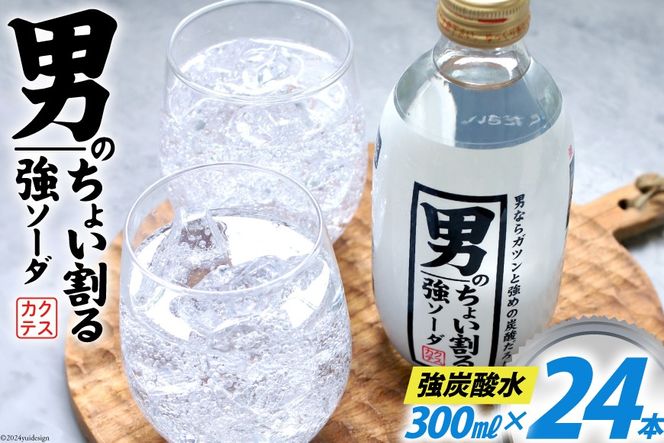 炭酸水 男のちょい割る ソーダ 300ml 24本 [イトウシャディ 静岡県 吉田町 22424297] 炭酸 強炭酸 炭酸飲料 飲料 飲み物 割る 炭酸ソーダ