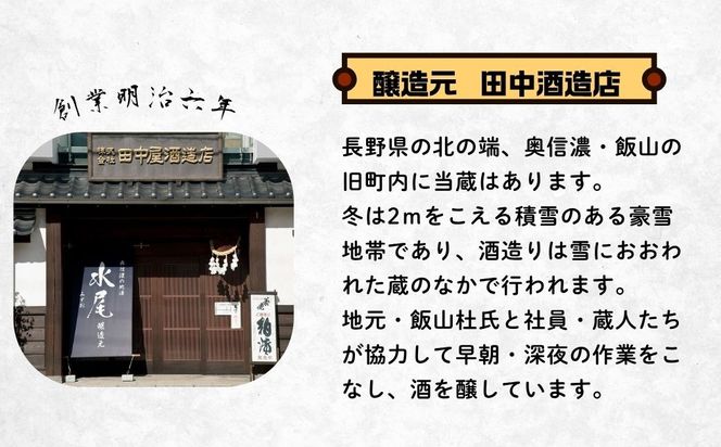 飯山の地酒「水尾」「北光正宗」1.8L特別純米酒飲み比べセット(Bk-017)