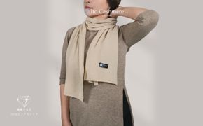 G3598 100％ピュアカシミヤ・マフラー クリーム フリンジ無し【高級 カシミア おしゃれ ファッション 防寒 かしみあ】