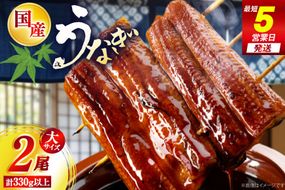 うなぎ 国産 日向うなぎ 蒲焼 大 2尾 計330g以上 [日向サンパーク 宮崎県 日向市 452061756] ギフト 小分け 真空パック 鰻 ウナギ うなぎの蒲焼 蒲焼 蒲焼き