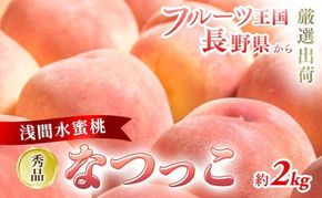 2026年発送 先行予約 「浅間水蜜桃プレミアム」 もも なつっこ 秀品 約2kg 5～9玉 ふるさと納税 果物 桃 フルーツ モモ 果肉  長野県産 小諸市 