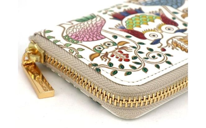 【文庫屋大関】ファスナー 小銭入れ ふくろう【皮革工芸品】財布 牛革 コンパクト 東京