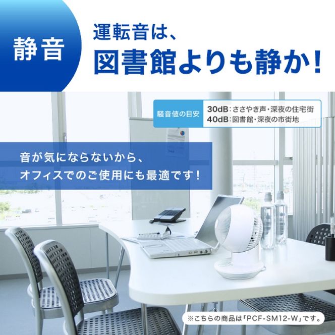 サーキュレーター 8畳 固定 マカロン型 PCF-MKM15N-W ホワイト 送風 アイリスオーヤマ 
