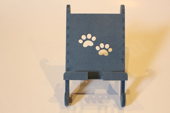 アニマルスマートフォンスタンド ネコ 青 雑貨 日用品 スマホ スマホスタンド 