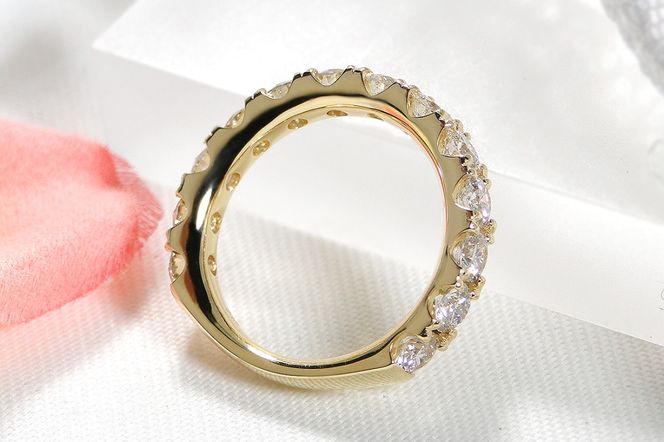 K18YG【2.00ct】ダイヤモンドハーフエタニティリング csr0330-18y SWAV069
