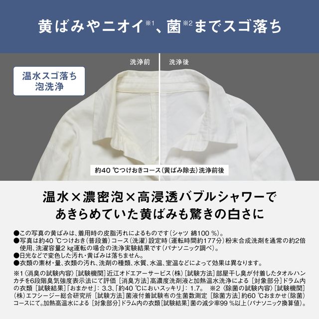 パナソニック 洗濯機 ドラム式 12kg 右開き NA-LX129ER