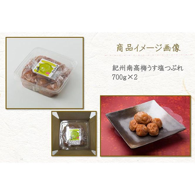 【定期便/2か月ごと/全5回】紀州南高梅うす塩つぶれ（塩分約6％）700g×2