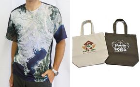 オリジナル衛星Tシャツ・エコバッグのセット ファッション 共同制作 記念 ロゴ マーク コットン 1 詰め合わせ 