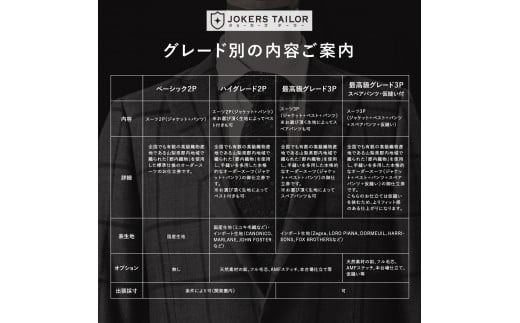 郡内織物使用オーダースーツお仕立券（ハイグレード2P）