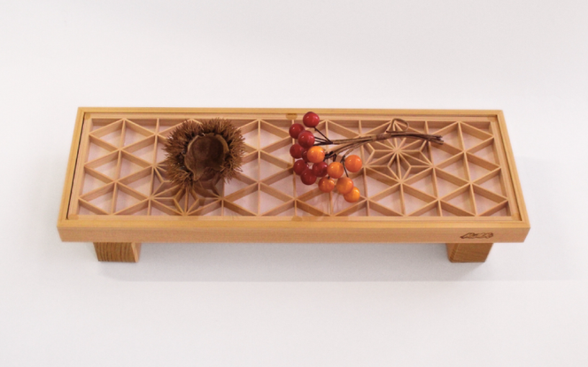 真庭組子 テーブルコーディネート 麻の葉 / 組子 天然木 和雑貨 和モダン 岡山県 真庭市 【sdkb011-01】