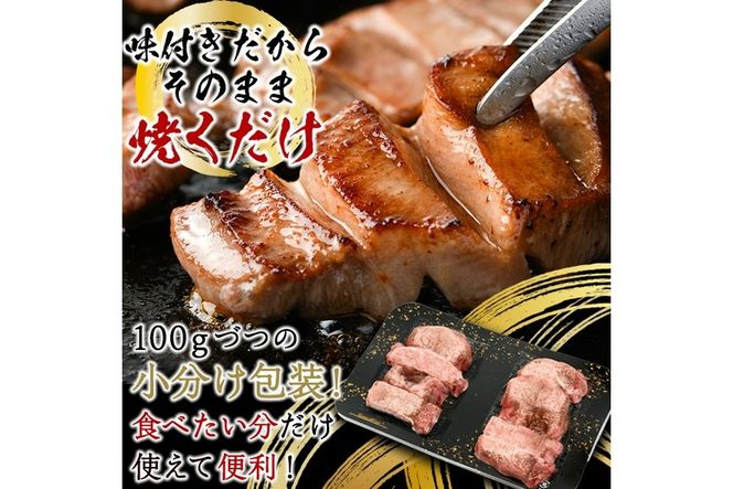 厚切り 塩味 牛タン (計600g) 小分け 牛肉 肉 タン 牛たん 味付け 焼肉 塩 BBQ 冷凍 大分県 佐伯市【DH262】【(株)ネクサ】