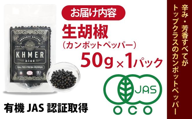 005A744 生胡椒 塩漬け 50g×1P【コショウ こしょう カンポットペッパー スパイス カンボジア】