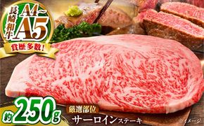 【A4〜A5】長崎和牛 サーロインステーキ 250g / さーろいん 牛肉 ぎゅうにく すてーき / 南島原市 / 株式会社MEAT PLUS[SHG028]