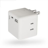 CIO 充電器 電源タップ コンセント マルチタップ 急速充電 USB-C×2 USB-A×1 Mate Tap001 ナチュラルホワイト｜小型 軽量 おしゃれ 便利 [2686]