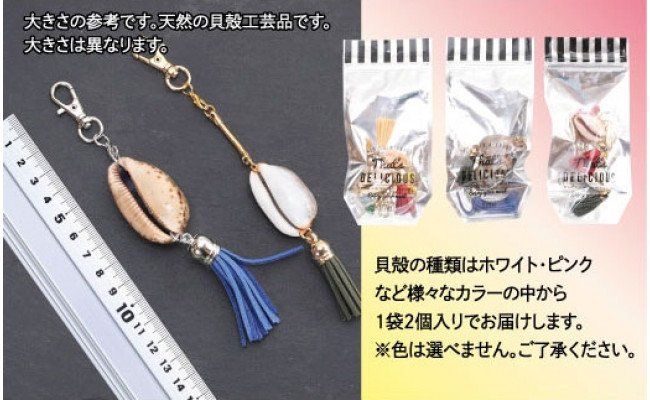 【CF-R7hbk】SCR001　緊急支援 バッグチャーム 2個 シェルクラフト 貝殻工芸 ＜高知の浜辺でとれた美しい貝殻のバッグチャーム＞キーホルダー
