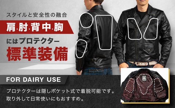 【デグナー】レザージャケット[24WJ-4] LWサイズ｜京都 バイクギア 人気ブランド ジャケット バイク［ レザージャケット 革ジャン ジャケット 革 レザー 羊革 ツーリング シック ライダー バイカー おしゃれ かっこいい 人気 おすすめ 送料無料 ふるさと納税 ］ 261009_A-JR190VC04