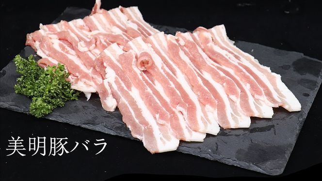 【 全3回 隔月 定期便 】美明豚 食べ比べセット しゃぶしゃぶ用 約1.8kg （茨城県共通返礼品：行方市） びめいとん ビメイトン ブランド豚 銘柄豚 豚 豚肉 肉 茨城県産 国産 冷凍 豚ロース 豚バラ 豚モモ 頒布会 [EQ003us]