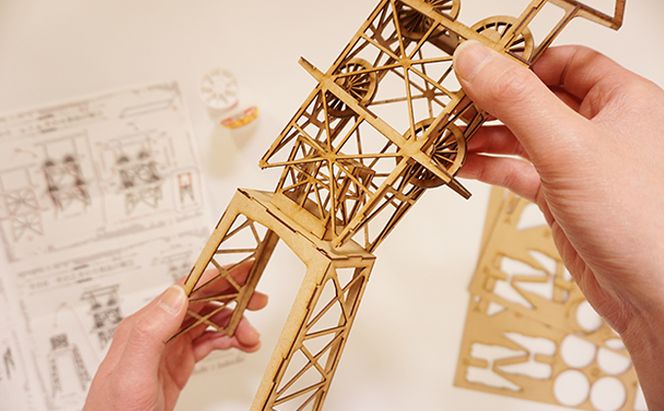旧住友赤平炭鉱立坑キット　MDF 工芸品 インテリア 