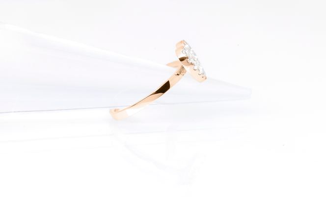 ダイヤモンド リング フラットハートL 0.5ct K18 ピンクゴールド 指輪 リング ジュエリー ダイヤ 18金 山梨 H-4819PG SWCI006-pg