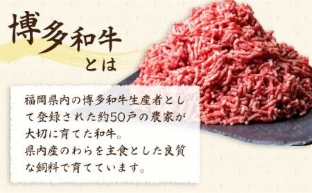 A4ランク 博多和牛 ハンバーグ用 ミンチ 800g（400g×2）《糸島》【糸島ミートデリ工房】黒毛和牛 牛肉 挽肉 牛ひき肉 [ACA224]