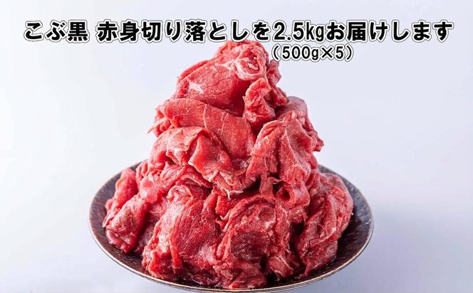 訳あり 北海道産 黒毛和牛 こぶ黒 赤身 切り落とし 2.5kg ( 500g × 5パック ) 【 LC 】 黒毛和牛 和牛 牛肉 経産牛