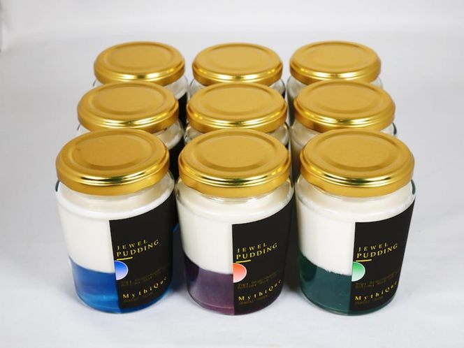 Jewel Pudding ジュエルプリン - Gift Box of 9 piece -　【冷菓子・プリン・ハーブティーゼリー・ブラマンジェ・宝石・スイーツ】 041009_CZ010