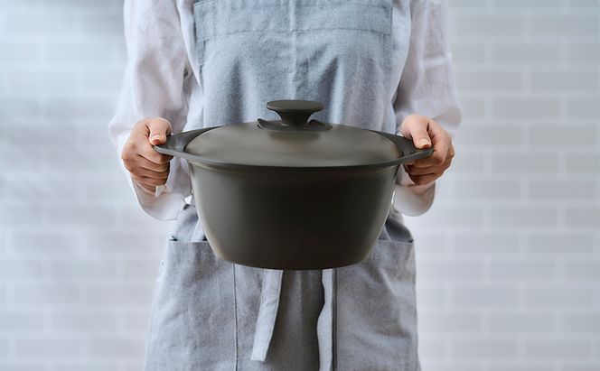 鍋 24cm 無加水鍋 MKS-24 チャコールグレー 両手鍋 ih 無水 無水調理 鍋パーティー 一人暮らし 食卓 カラフル 調理器具 料理 アイリスオーヤマ ガスコンロ オーブン対応 キッチン用品 キッチンアイテム 