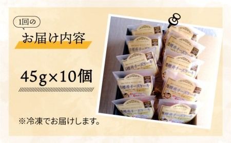 【全6回定期便】無添加チーズの櫻井チーズケーキ【10個入り】 糸島市 / 糸島手作り工房 爽風 [ATA009] スイーツ チーズケーキ 個包装 濃厚 レモン 冷凍 冷蔵