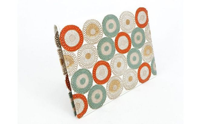 【文庫屋大関】パーソナルホルダー　笠菊＜若草＞【皮革工芸品】 民芸品 雑貨 日用品 ファイル 多用途 牛革 