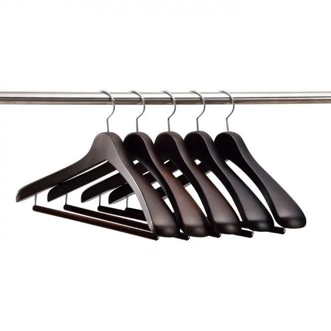 NAKATA HANGER メンズスーツハンガー SET-01 20本 スモークブラウン / ハンガー 国産 木製 中田工芸製 ナカタハンガー 紳士服 メンズ スーツ スーツ一式 クローゼット 収納