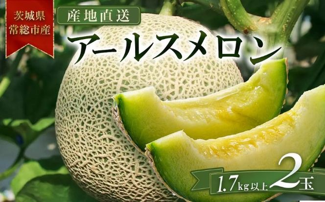 【先行予約】増田さんちのアールスメロン2玉 1.7kg以上×2玉 ※2026年9月～発送 | くだもの 果物 フルーツ デザート めろん 常総市
