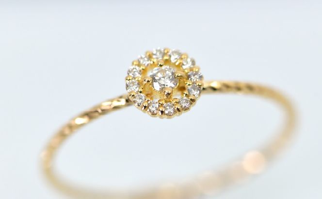 K18ダイヤブリリアントリースリング0.09ct　R223 260-016