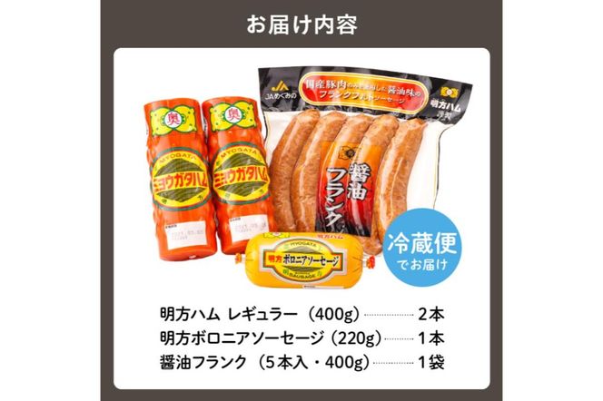 明方ハムBセット（明方ハム レギュラー 2本・明方ボロニア