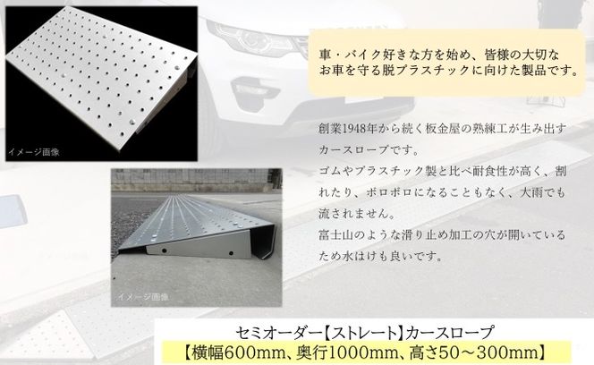 セミオーダー【ストレート】「カースロープ」【横幅600mm、奥行1000mm、高さ50～300mm】