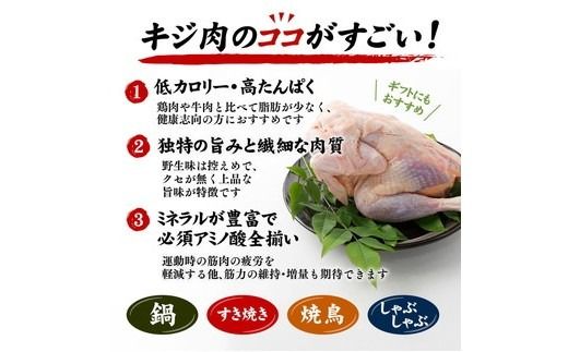 ＜ふるさと納税限定＞【キジ肉】モモ・ムネ・ササミセット（計 約550g）（部位ごと包装） ｜ キジ肉 雉 きじ キジ ジビエ とり 鶏肉 パーティー ムネ モモ ササミ 秋 冬 熟成 加工品 愛媛県 鬼北町　※離島への配送不可