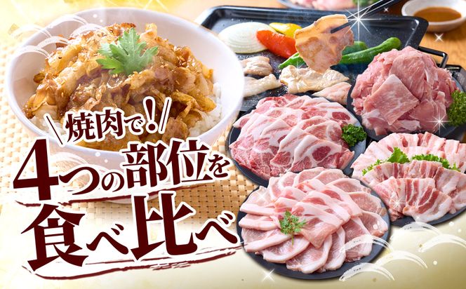 【3回定期便】豚肉 宮崎県産 いもこ豚 焼肉 セット 2.1kg × 3回 総合計 6.3kg  切り落とし 小分け 真空パック 豚 豚バラ バラ ロース 肩ロース スライス 小間切れ 焼肉用 焼き肉 BBQ 鉄板焼き 豚丼 国産 九州産 宮崎 ブランド 冷凍 送料無料