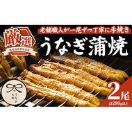 【0263708a】鹿児島県産東串良町のうなぎ蒲焼(2尾・計280g以上・秘伝のタレ付き) うなぎ 高級 ウナギ 鰻 国産 蒲焼 蒲焼き たれ 鹿児島【うなぎ太郎】