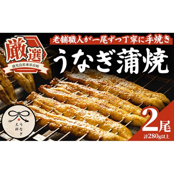 【0263708a】鹿児島県産東串良町のうなぎ蒲焼(2尾・計280g以上・秘伝のタレ付き) うなぎ 高級 ウナギ 鰻 国産 蒲焼 蒲焼き たれ 鹿児島【うなぎ太郎】