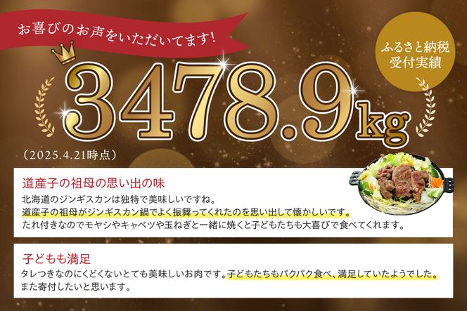 味付羊肉 らむじん 500g 羊肉 ジンギスカン ラム肉 焼肉 焼肉セット BBQ ふるさと納税 北海道 白糠町