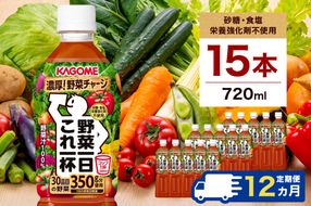 ns111-031 【定期便12ヵ月】カゴメ 野菜一日これ一杯 720ml 15本