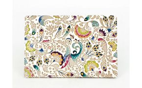 【文庫屋大関】パーソナルホルダー　孔雀【皮革工芸品】 民芸品 雑貨 日用品 ファイル 多用途 牛革 