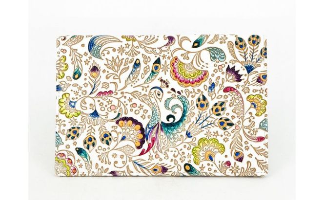 【文庫屋大関】パーソナルホルダー　孔雀【皮革工芸品】 民芸品 雑貨 日用品 ファイル 多用途 牛革 