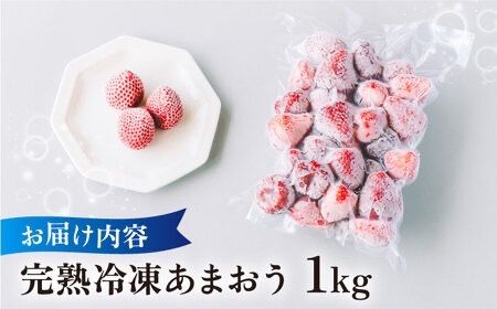 【予約：2025年3月より順次発送】完熟冷凍あまおう 1kg 糸島市 / slowberry strawberry [APJ006] あまおう いちご 果物