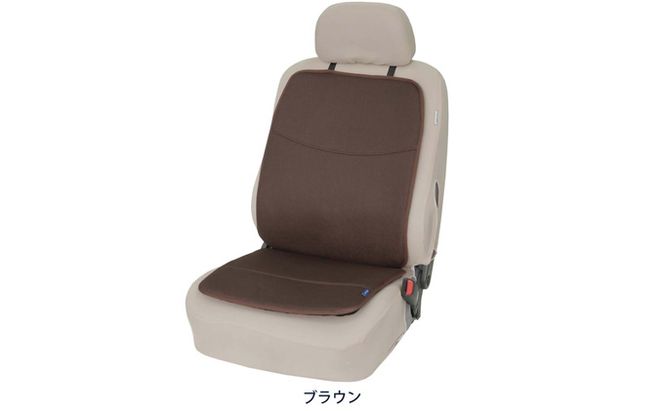 エアーフォームNEO　背もたれ付きクッション　ブラウン　カー用品　高反発 車用品 内装 アクセサリー 20mm 中材 程よいクッション性 通気性 体圧分散 ロングドライブ 最適 ズレ防止 ほとんどの車 取付可 丸洗い可 