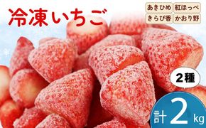 冷凍 いちご 計2kg 2種類 セット 紅ほっぺ 章姫 きらぴ香 かおり野 フルーツ 果物 イチゴ フローズン スムージー ヨーグルト 苺 静岡県 藤枝市 ふるさと人気 [PT0040-000005]