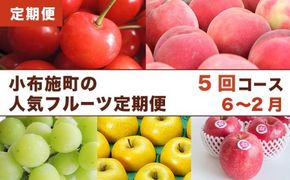 ［年5回定期便］ 小布施町の人気フルーツ定期便 年5回コース ［小布施屋］定期便 頒布会 フルーツ 果物 長野県産 令和7年産 【2025年6月中旬～2026年2月発送】［E-8］